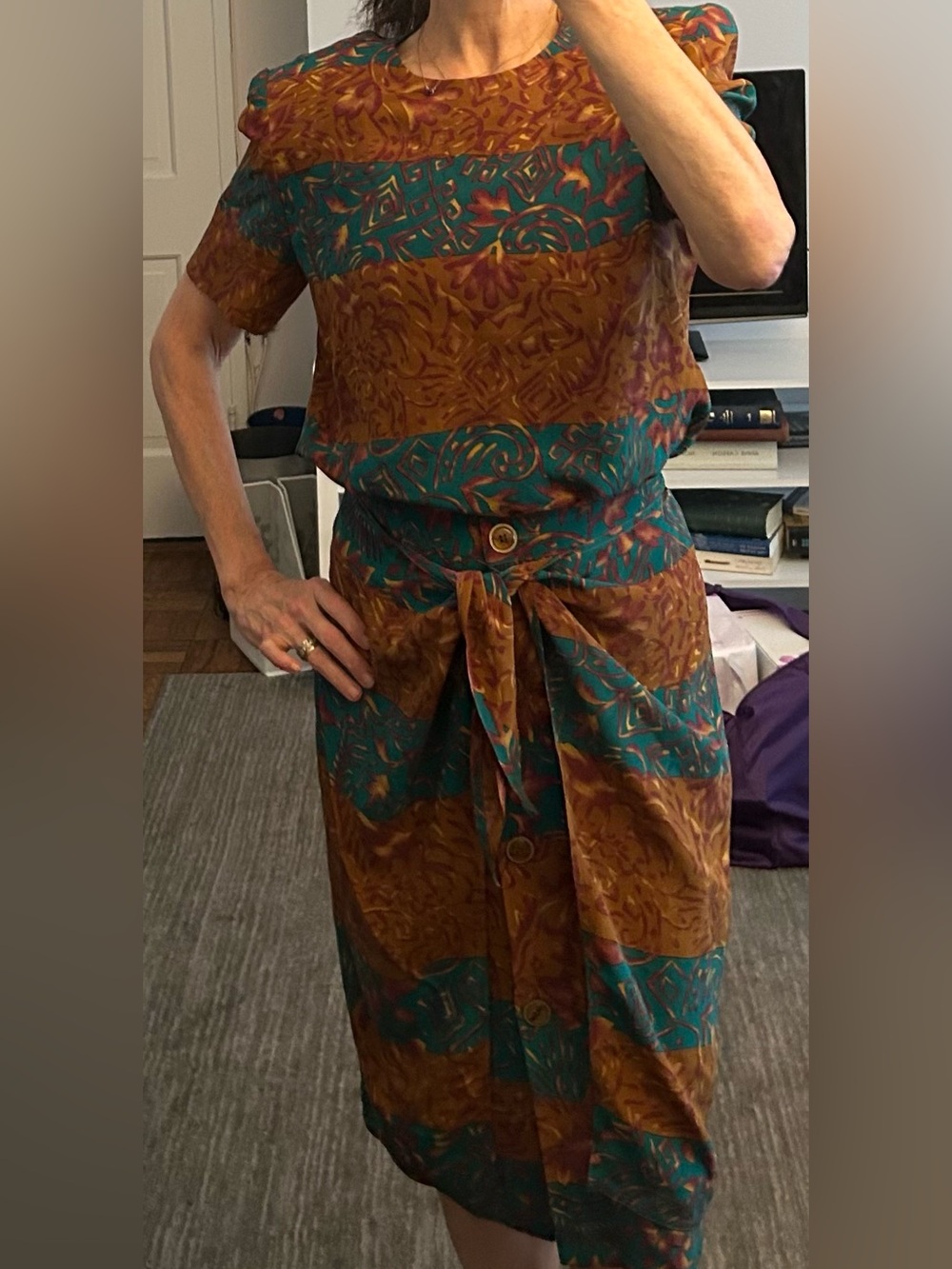 Vintage Gillian Two piece set 100% silk